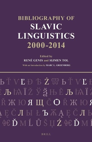 Bibliography of Slavic Linguistics, 2000-2014