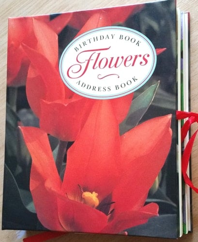 Diary & Address Book Gift Set Flowers