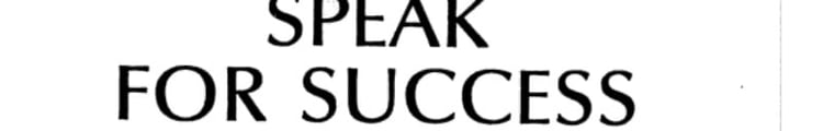 Speak for Success