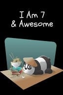 I Am 7 & Awesome Cute Panda Bear Happy Birthday Notebook Animal Themed Novelty Gift Ideas for Boys & Girls, Blank Lined Small Diary to Write In for Children