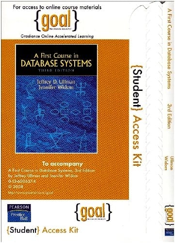 Goal Student Access Code Card for First Course in Database Systems