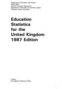 Education Statistics for the United Kingdom 1987