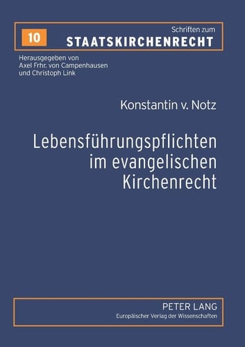 Lebensführungspflichten im evangelischen Kirchenrecht