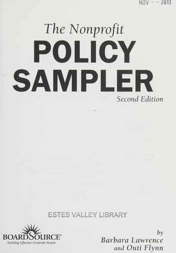 The Nonprofit Policy Sampler