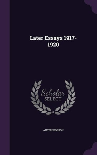 Later Essays 1917-1920