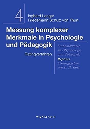 Messung komplexer Merkmale in Psychologie und Pädagogik Ratingverfahren