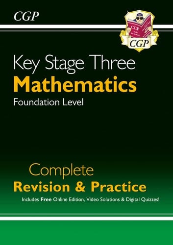 KS3 Maths Complete Revision & Practice - Foundation (includes Online Edition, Videos & Quizzes)