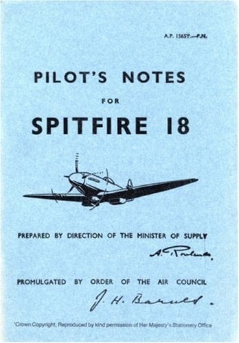 Pilot's Notes for Spitfire 18