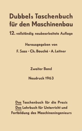Dubbels Taschenbuch für den Maschinenbau