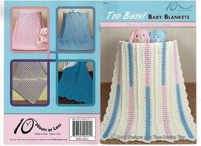 TOO BUSY! Baby Blankets Knit Or Crochet in 10 Hours