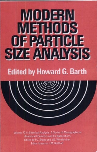 Modern Methods of Particle Size Analysis