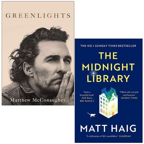Greenlights by Matthew McConaughey and The Midnight Library by Matt Haig 2 Books Collection Set