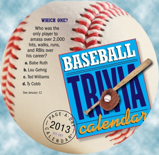 Baseball Trivia 2013 Calendar