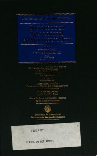 Principles of International Environmental Law