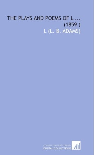 The Plays and Poems of L ... (1859 )
