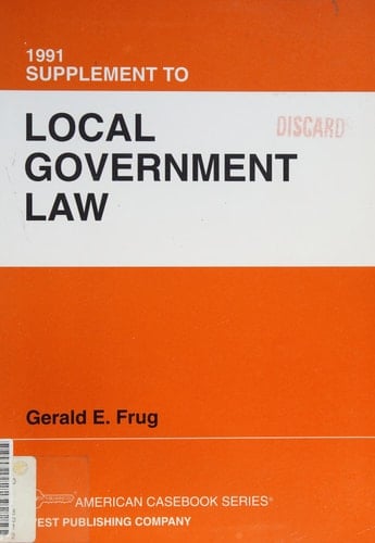 1991 Supplement to Local Government Law