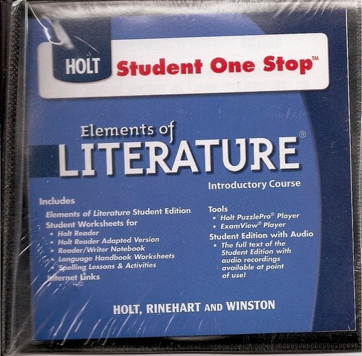 Elements of Literature, Grade 6 Student One Stop Dvd-rom: Holt Elements of Literature Introductory Course (Eolit 2009)