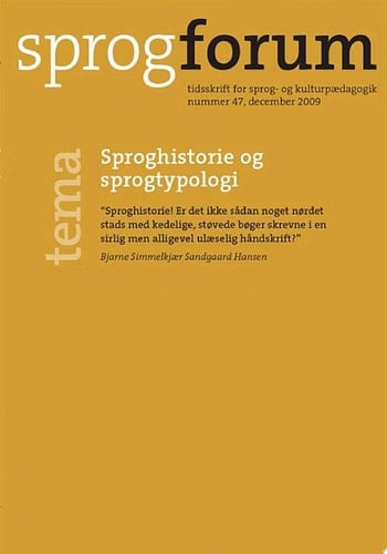 Sproghistorie og sprogtypologi