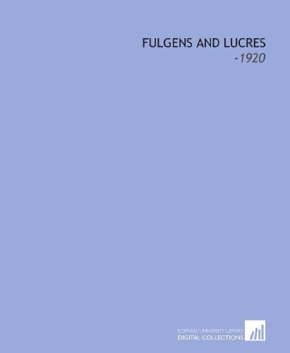 Fulgens and Lucres: -1920