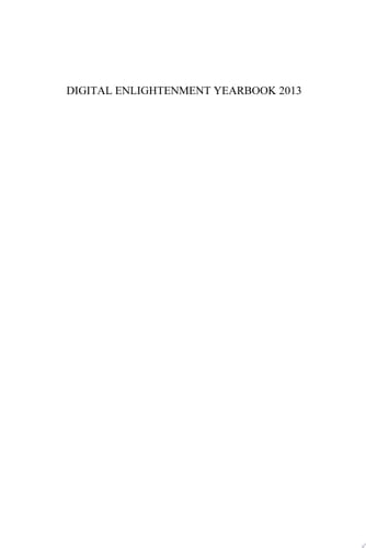 Digital Enlightenment Yearbook 2013