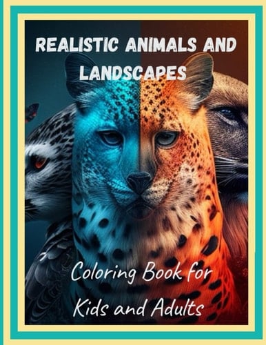 Realistic Animals and Landscapes Coloring Book for Kids and Adults: Animals realistic landscapes