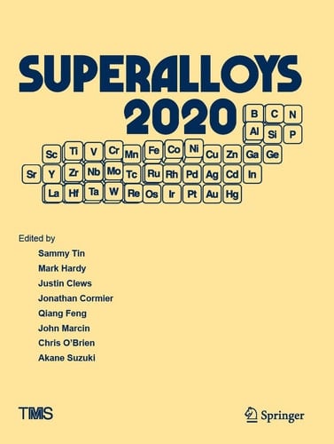 Superalloys 2020 Proceedings of the 14th International Symposium on Superalloys