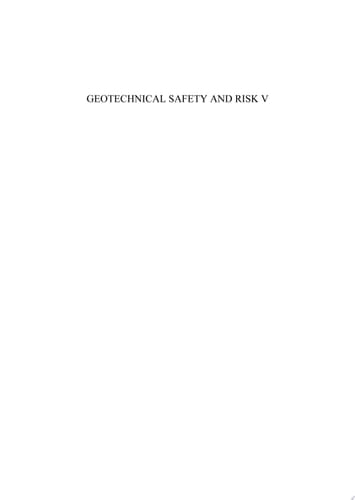 Geotechnical Safety and Risk V