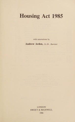 Housing Act 1985