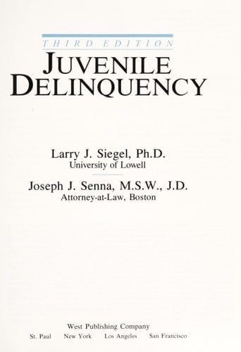 Juvenile Delinquency