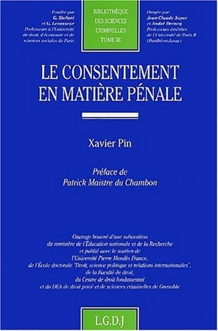 Le consentement en matière pénale