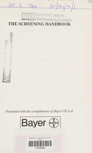 The Screening Handbook A Practitioner’s Guide