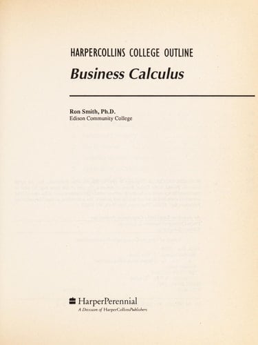 Business Calculus