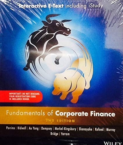 Fundamentals of Corporate Finance, Australasian 2nd Edition E-Text + IStudy 2 Card