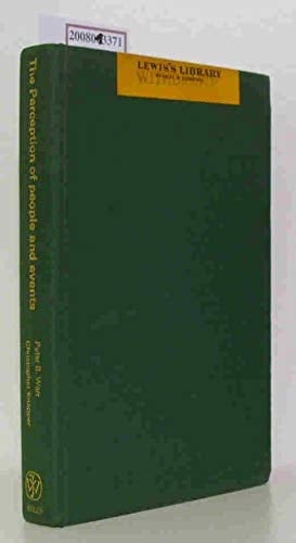 The Perception of People and Events,