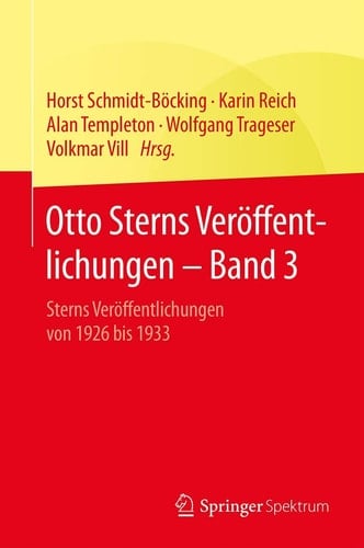 Otto Sterns Veröffentlichungen – Band 3 Sterns Veröffentlichungen von 1926 bis 1933