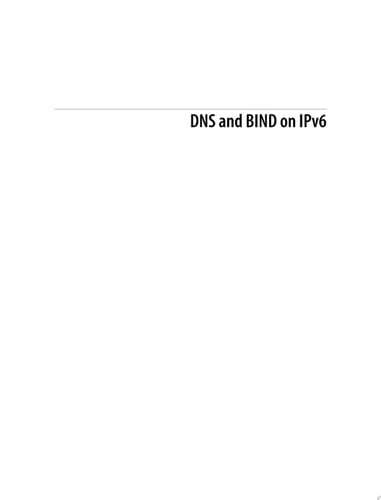DNS and BIND on IPv6