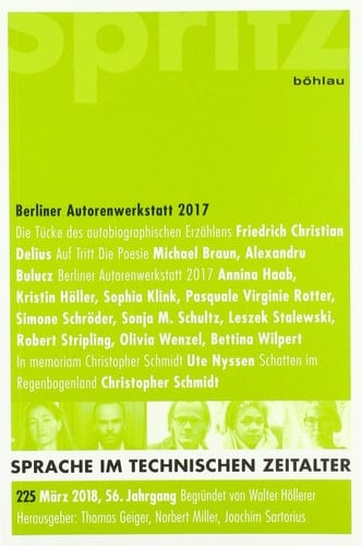 Berliner Autorenwerkstatt 2017