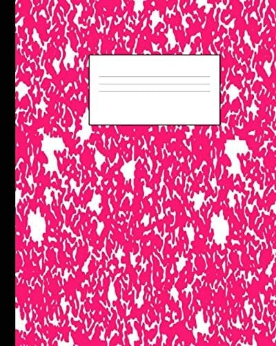 Composition Book Hot Pink Marble