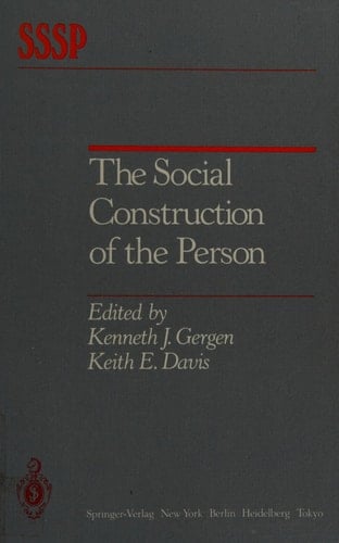 The Social Construction of the Person (Springer Series in Social Psychology)