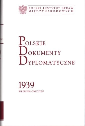 Polskie dokumenty dyplomatyczne 1939 wrzesień-grudzień