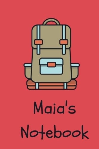 Maia's Notebook Backpack Cover 6x9 100 Lined Blank Pages Personalized Journal/notebook/drawing Notebook/kids Journal for Maia