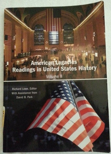 American Legacies Readings in United States History
