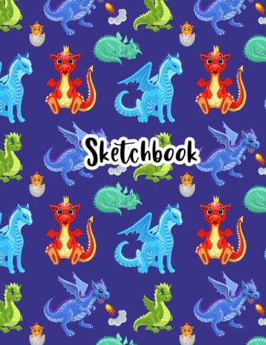 Sketchbook: Dinosaur Sketchbook For Kids, Practice Learning How To Draw Sketch Pad, 8.5 x 11 Large Blank Pages For Sketching, Sketchbook For Kids, ... with Dinosaurs (I Can Draw Series)