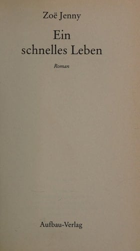 Ein schnelles Leben.
