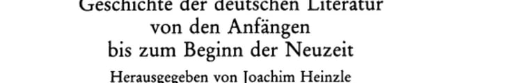 Geschichte der deutschen Literatur von den Anfängen bis zum Beginn der Neuzeit Wiederbeginn volkssprachiger Schriftlichkeit im hohen Mittelalter : (1050/60 - 1160/70) / von Gisela Vollmann-Profe