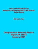 China and Proliferation of Weapons of Mass Destruction and Missiles: Policy Issu Congressional Research Service Report RL 31555