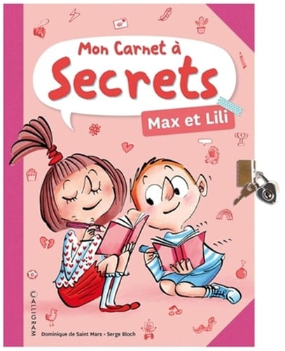 Mon Carnet à secrets max et Lili Avec 1 cadenas