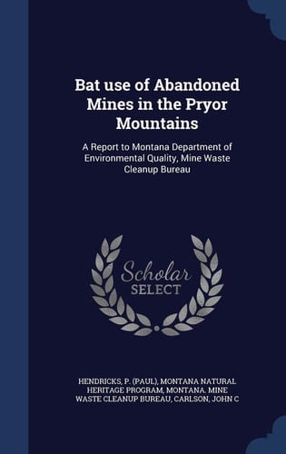 Bat Use of Abandoned Mines in the Pryor Mountains A Report to Montana Department of Environmental Quality, Mine Waste Cleanup Bureau