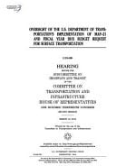 Oversight of the U.S. Department of Transportation's Implementation of Map-21 and Fiscal Year 2015 Budget Request for Surface Transportation