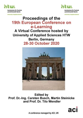 Proceedings of the 19th European Conference on E-Learning, ECEL 2020 A Virtual Conference